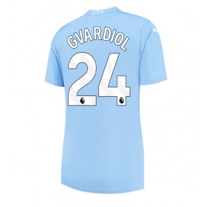 Manchester City Josko Gvardiol #24 Koszulka Podstawowych Kobiety 2023-24 Krótki Rękaw
